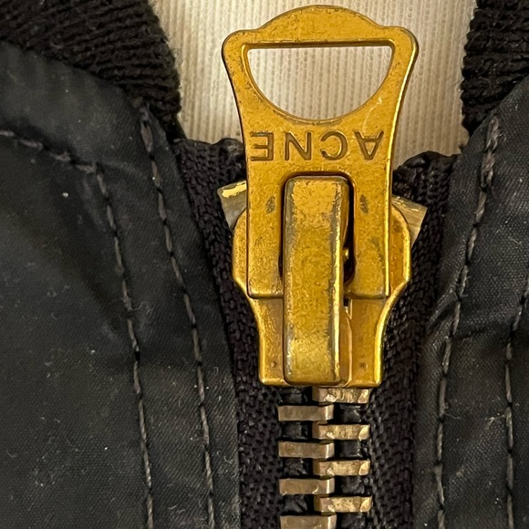ACNE Studio Black Bomber Jacket 46 Preowned - Picture 7 of 9